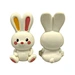 cute bunny teething toy natural rubber